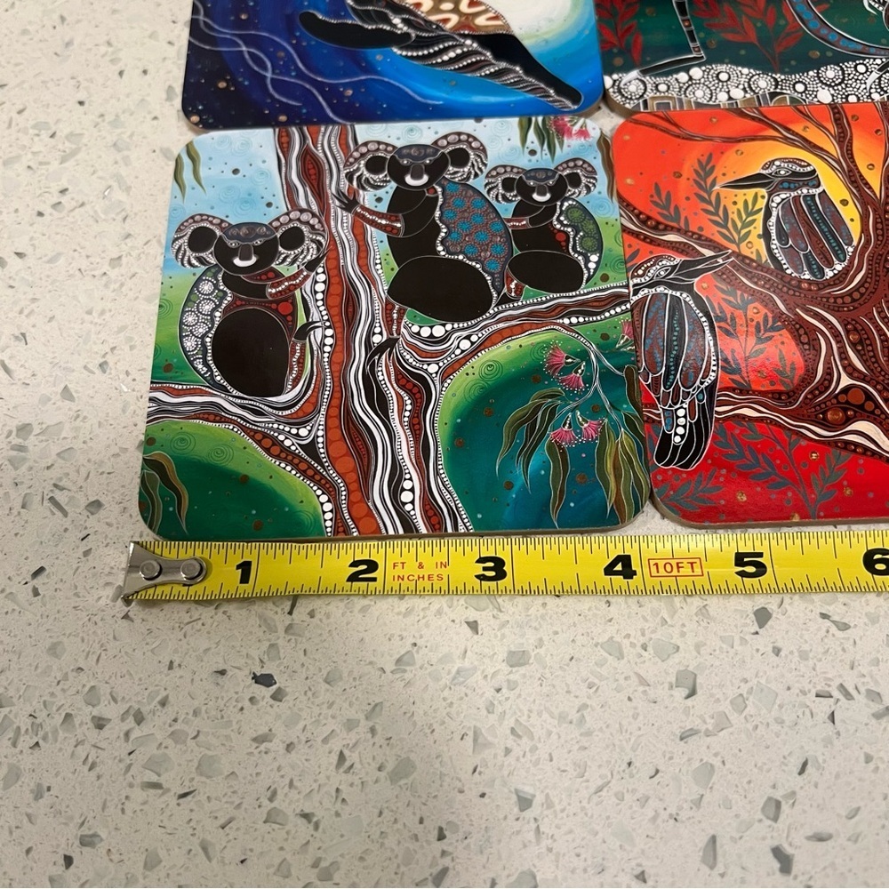 MELANIE HAVA Aboriginal Australian Art Coaster Set by MAXWELL & WILLIAMS - Picture 3 of 11